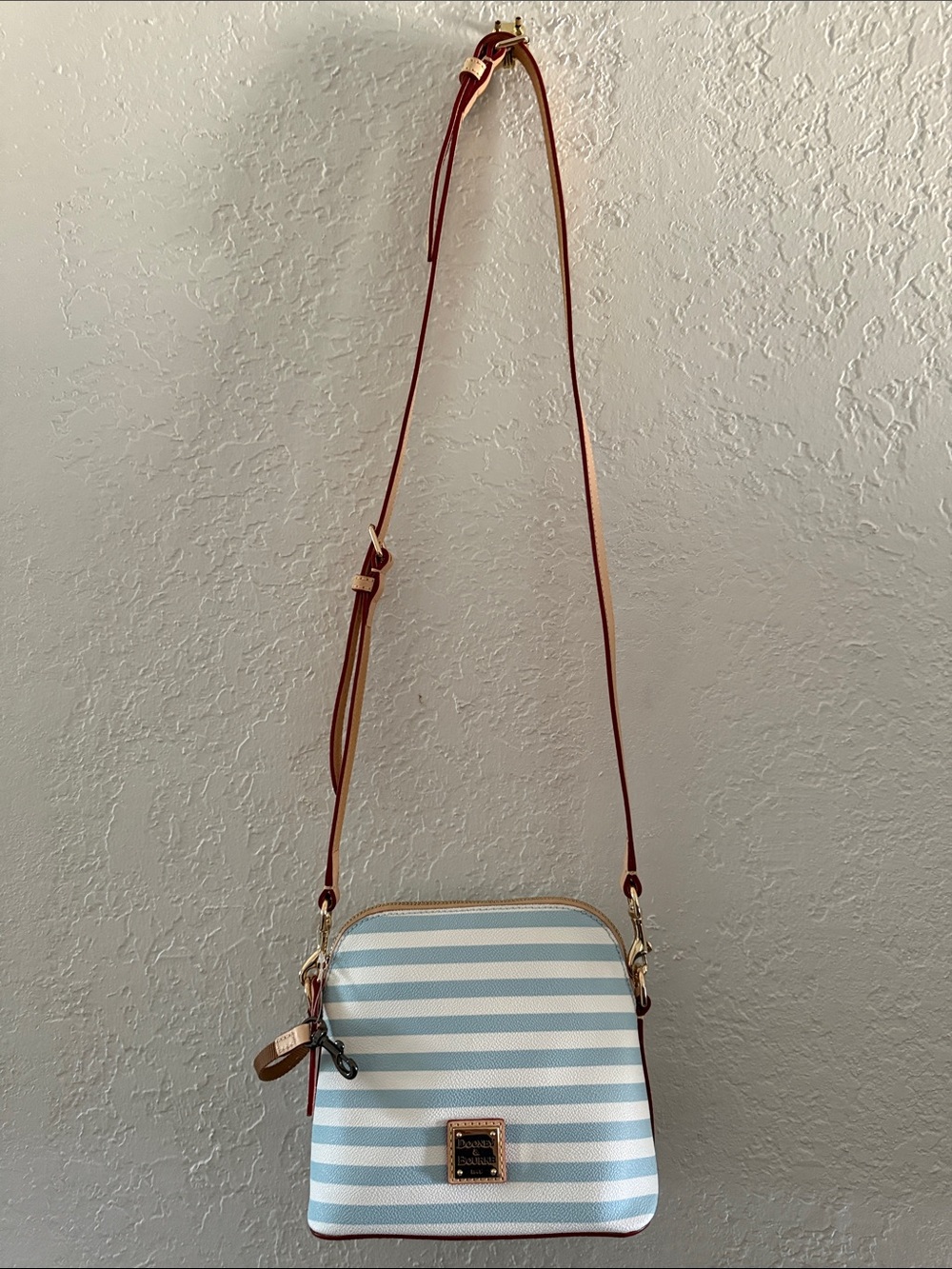 Dooney & Bourke Coated Cotton Skipper Domed Crossbody Bag New